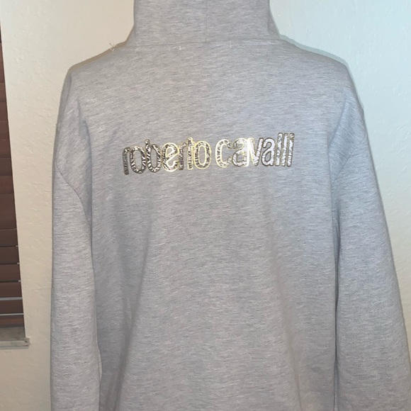 Roberto Cavalli zipper sweater hoodie